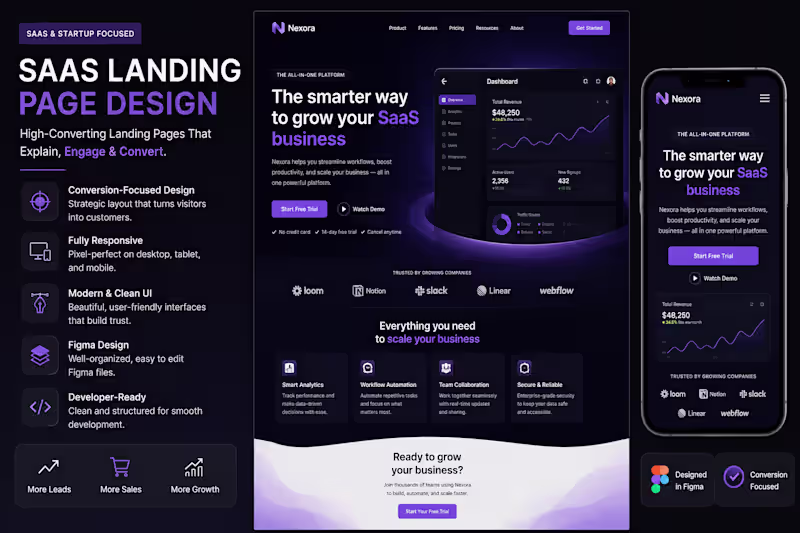 Cover image for SaaS Landing Page Design