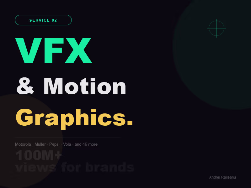 Cover image for VFX & Motion Graphics for Branded Content