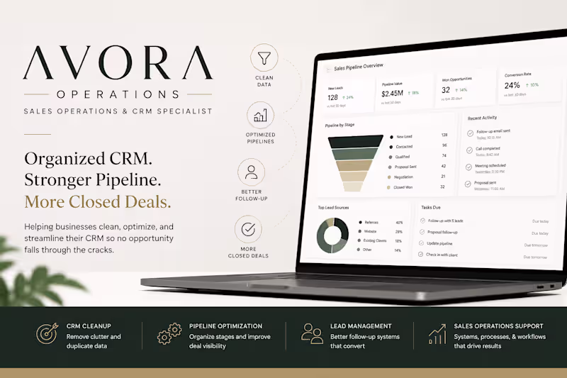 Cover image for CRM Cleanup & Sales Pipeline Optimization