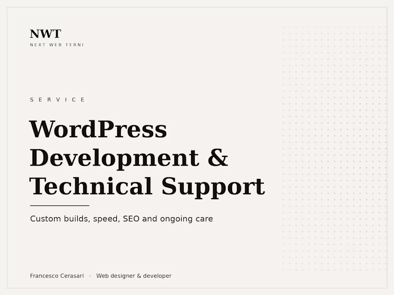 Cover image for Professional WordPress Development & Technical Support