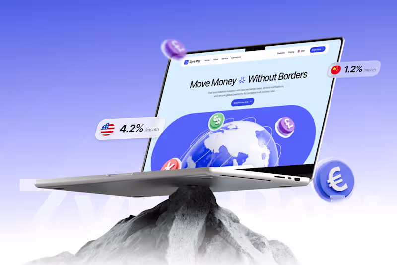 Cover image for ZyraPay Fintech Website Template Design