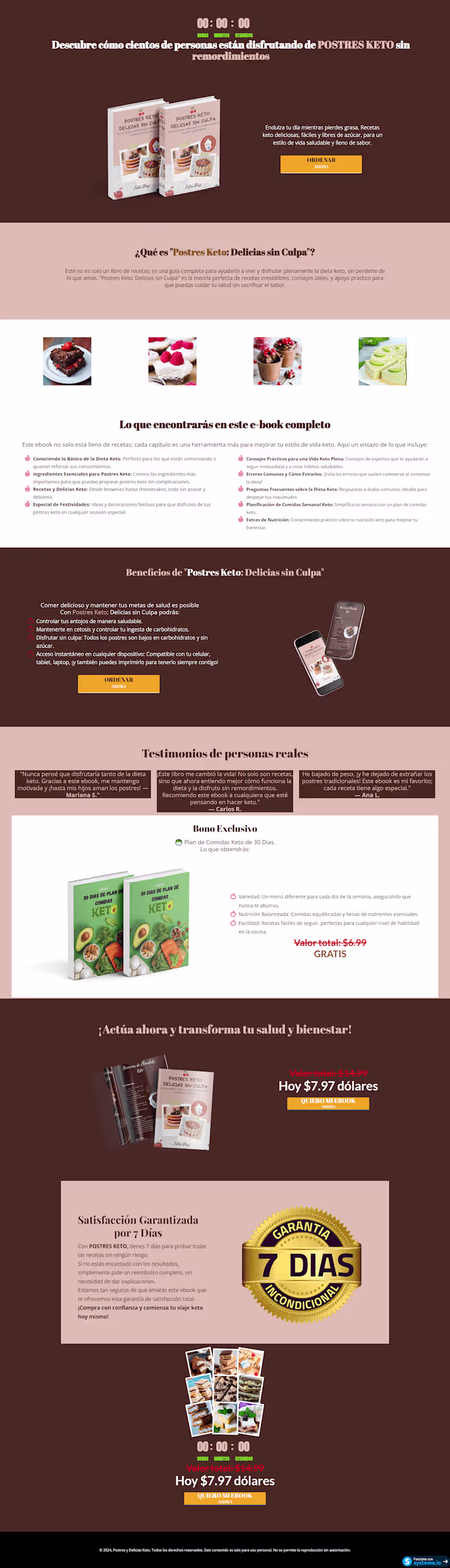 Cover image for Landing Page/ Postres Keto