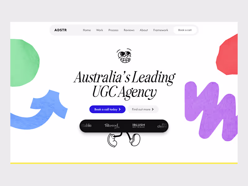 Cover image for Creative Hero Landing Page for Australia's UGC Agency