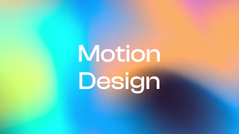 Cover image for Motion Design – 2 Weeks
