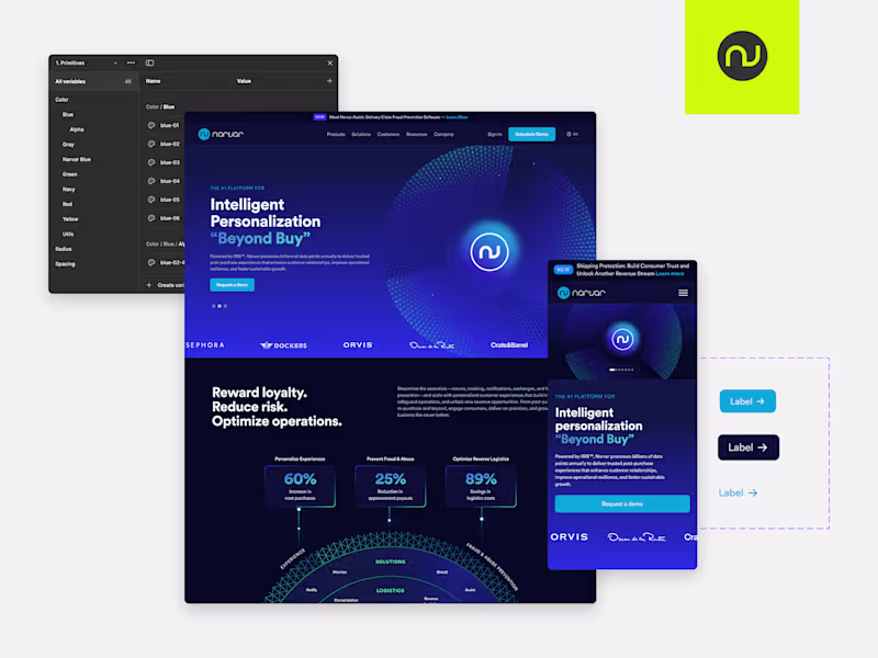 Cover image for Narvar Website Redesign and Transformation