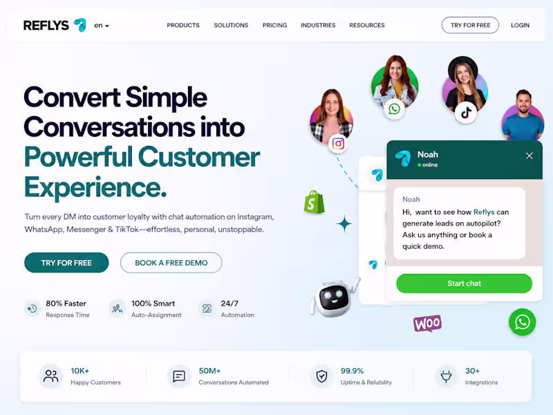 Cover image for Chat & Influencer Marketing Platform | Reflys