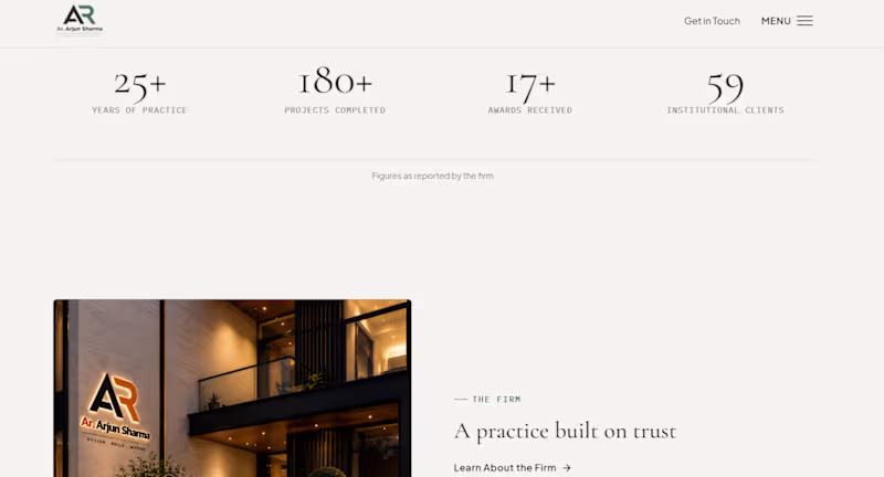 Cover image for Ar.Arjun Sharma - Business Website