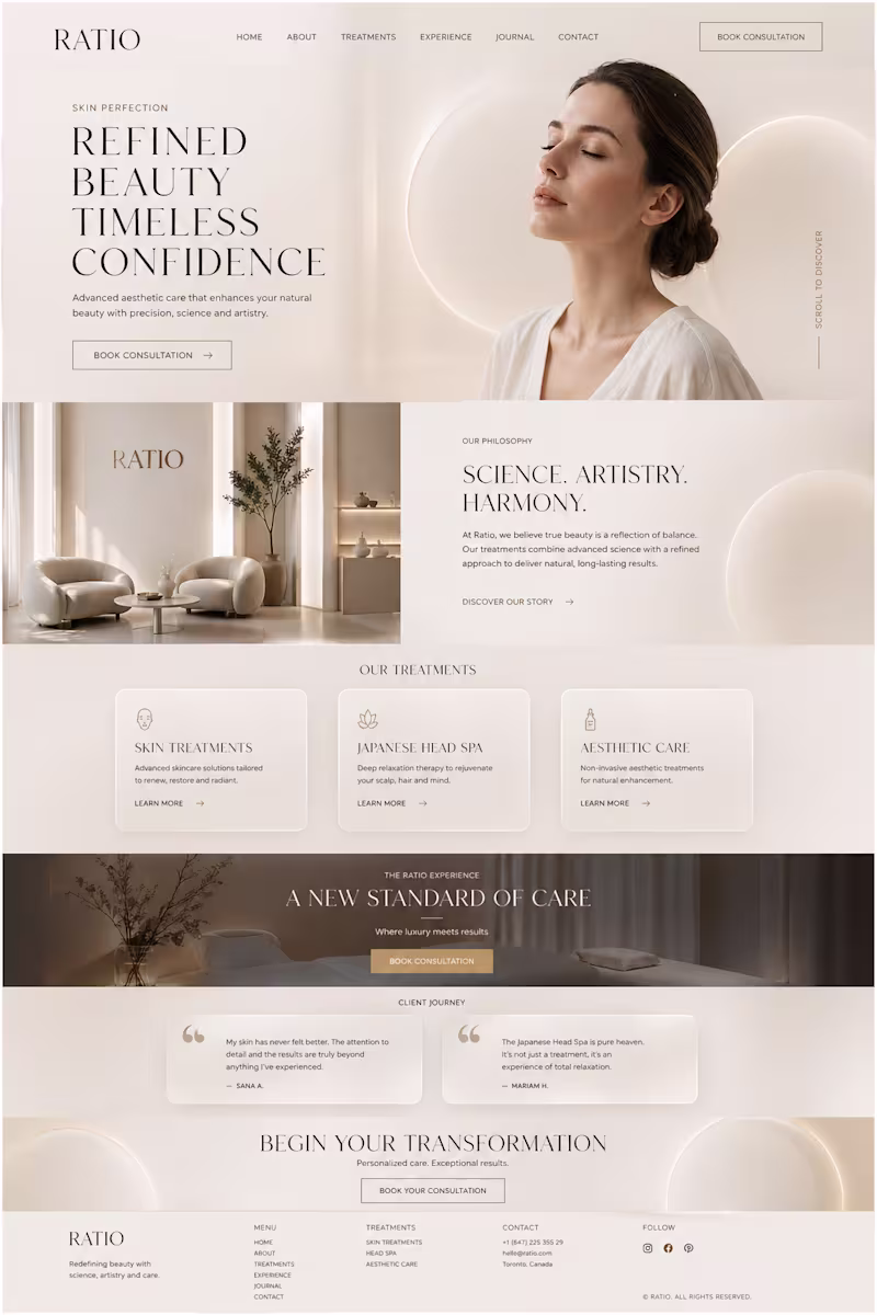 Cover image for Premium Aesthetics Website Design 
