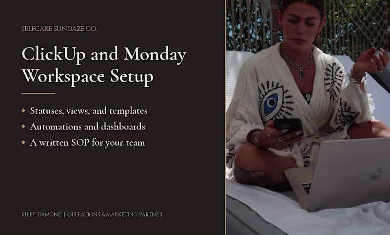 Cover image for ClickUp or Monday Workspace Setup