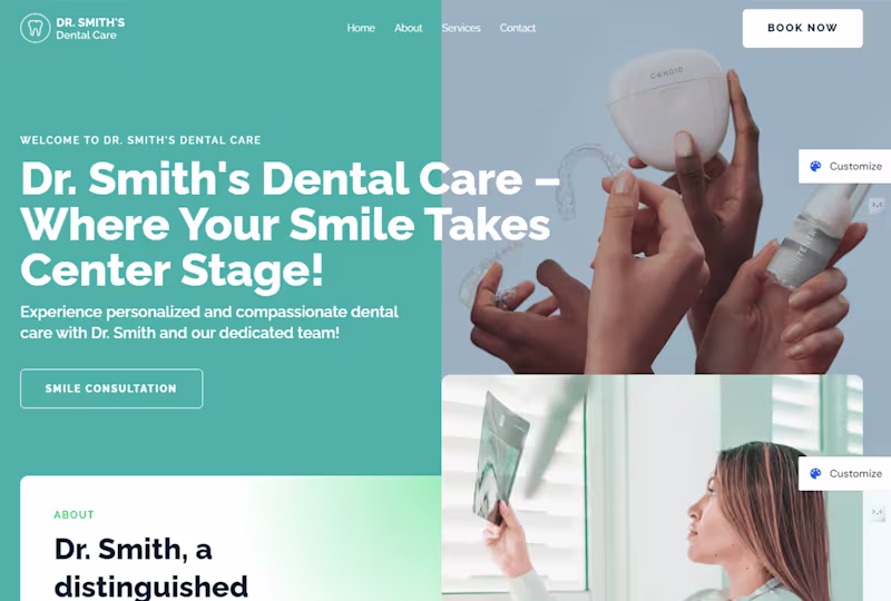 Cover image for Dental clinic website
