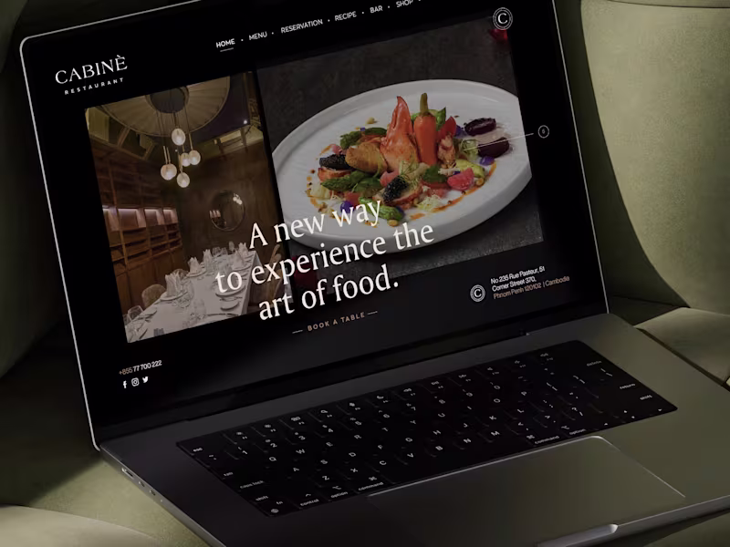 Cover image for Cabinè — Fine Dining Brand Identity & Restaurant Branding Design