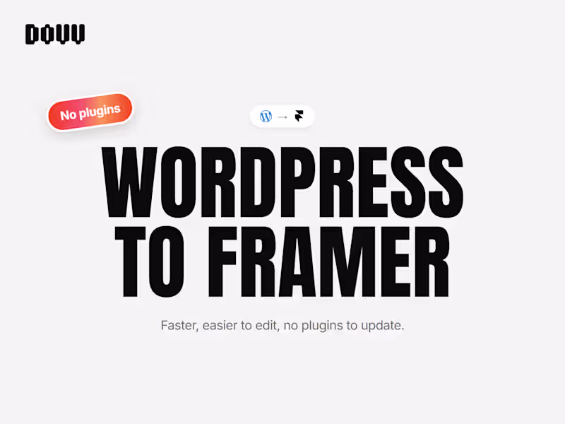 Cover image for WordPress to Framer Migration
