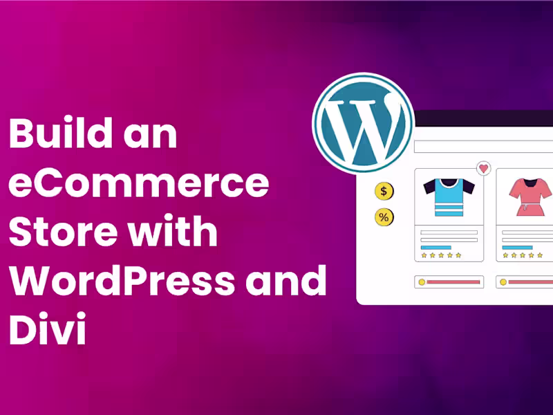 Cover image for E-Commerce Website on WordPress with Divi Theme & WooCommerce.