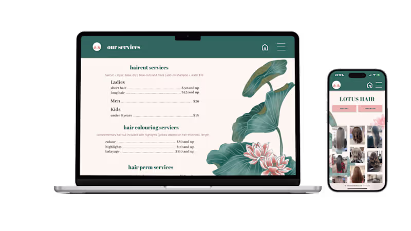 Cover image for Redesigning the website for Lotus Hair