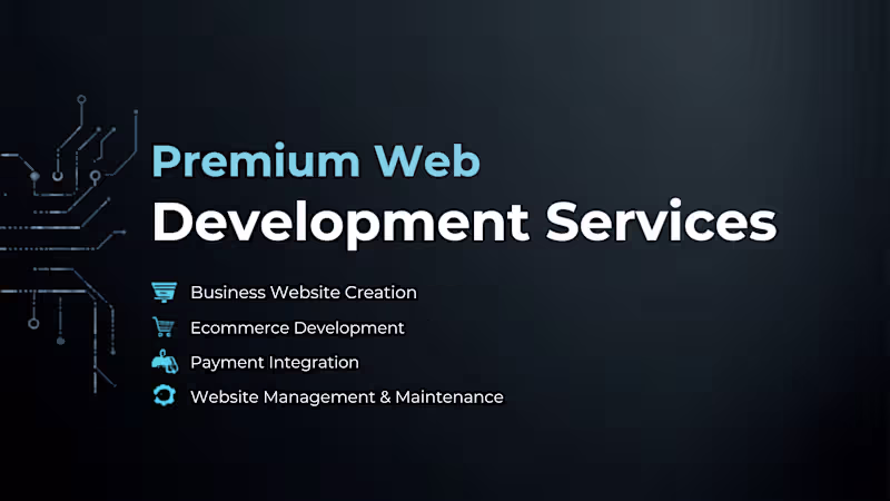 Cover image for Premium Website Development for Businesses and Individuals