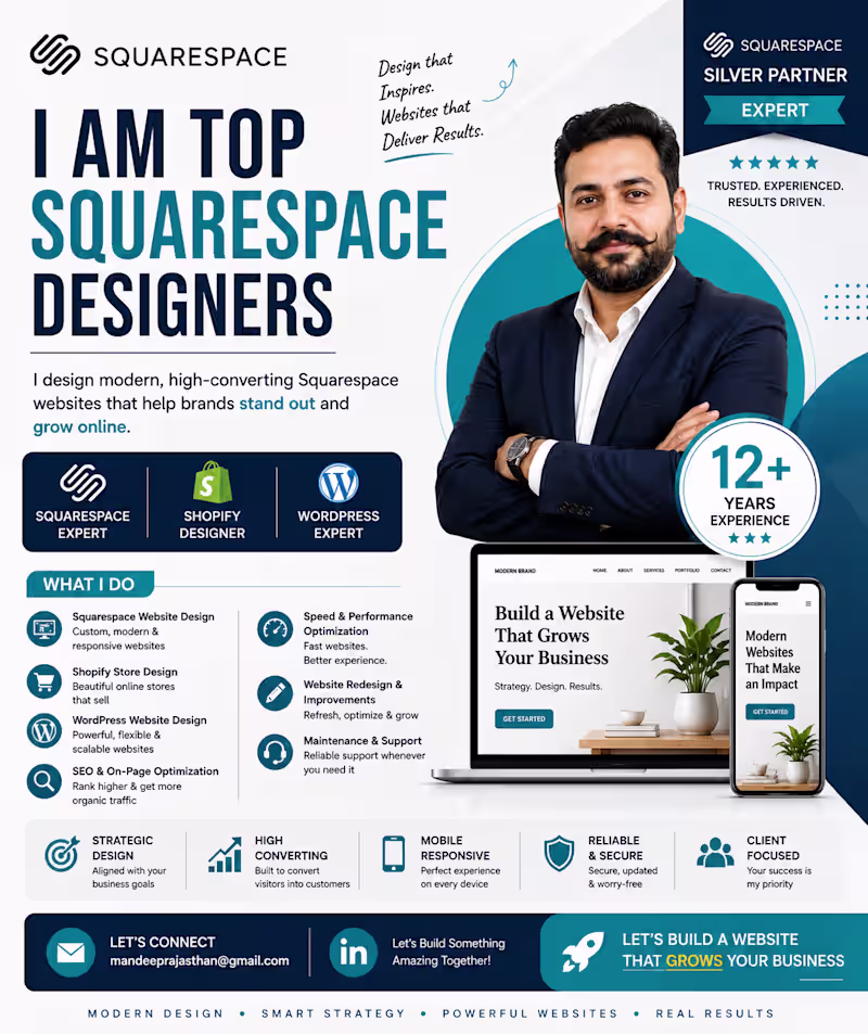 Cover image for Squarespace and Shopify Expert