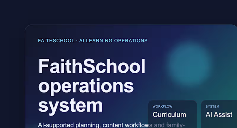 Cover image for FaithSchool: AI-supported learning operations