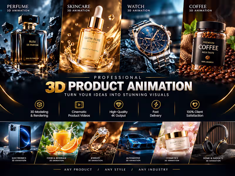 Cover image for Professional 3D Animation & Product Commercials