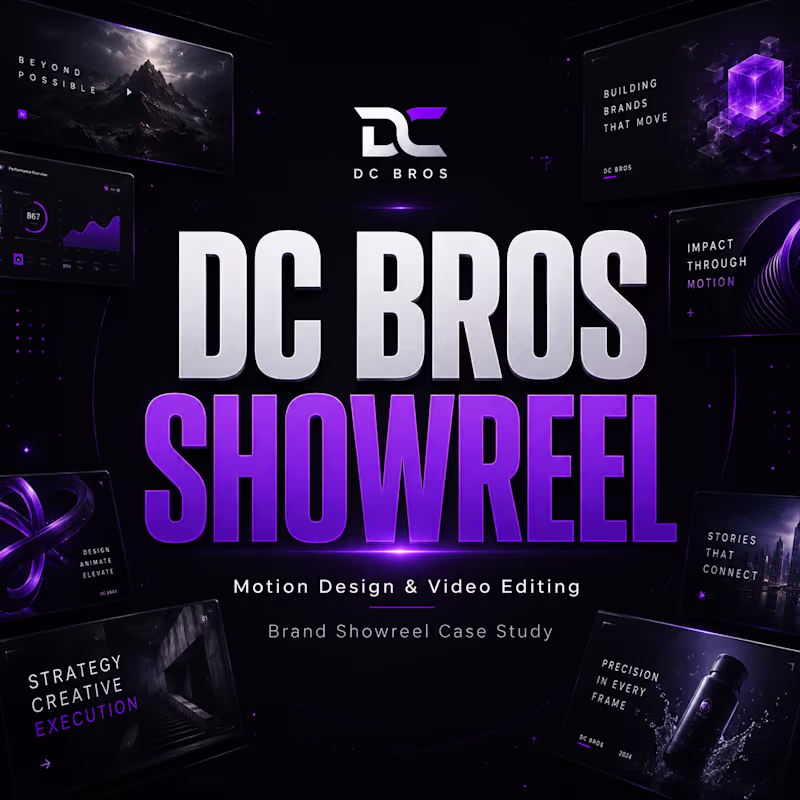 Cover image for DC Bros Showreel Motion Design & Video Editing