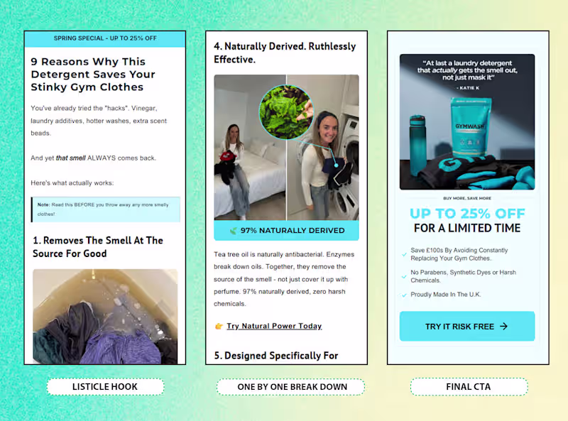 Cover image for Gymwash Advertorial Landing Page Development