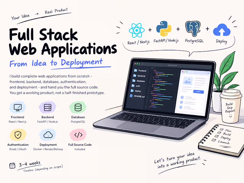 Cover image for Build a Production-Ready Fullstack Web App with React & FastAPI