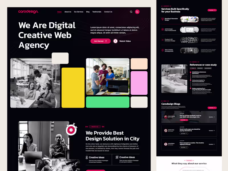 Cover image for Agency Website Design Concept