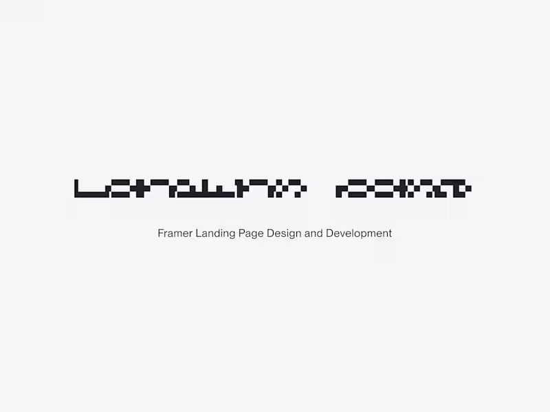 Cover image for Framer Landing Page Design and Development