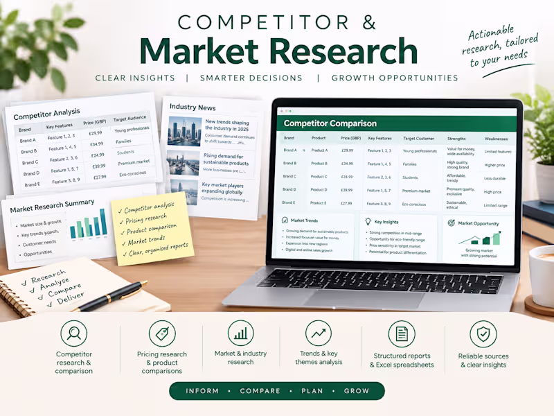 Cover image for Competitor & Market Research