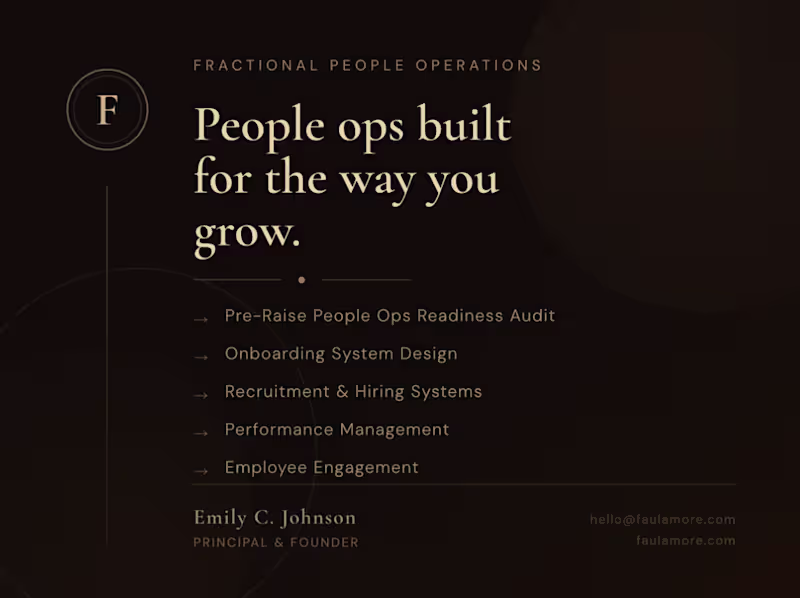 Cover image for Faulamore--Services Overview