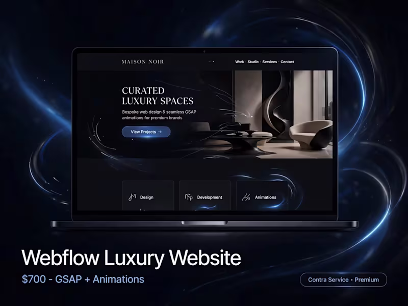 Cover image for Webflow Luxury Website - $700
