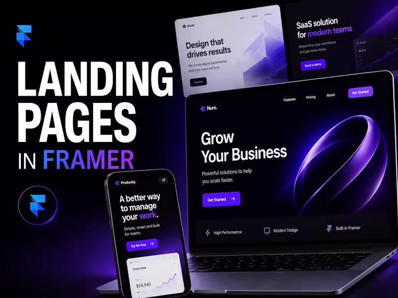 Cover image for High-Converting Landing Page in Framer
