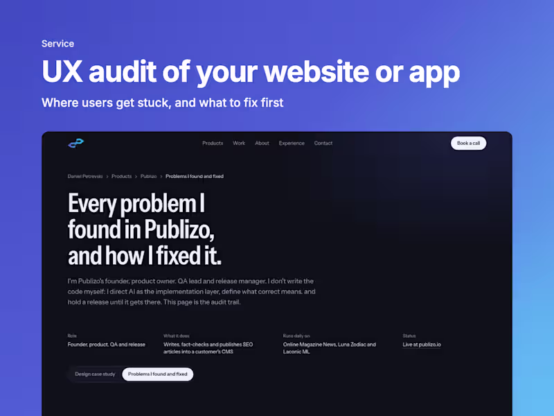 Cover image for UX audit of your website or app