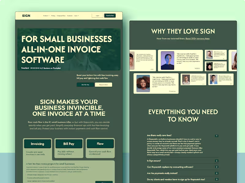 Cover image for Invoice Landing Page Design