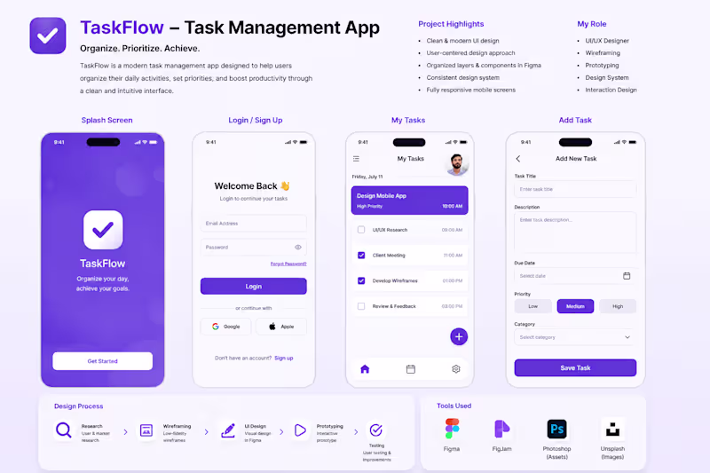 Cover image for Task Management App UI/UX Design