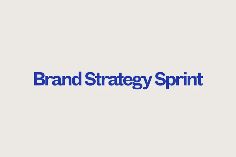 Cover image for Brand Strategy Sprint