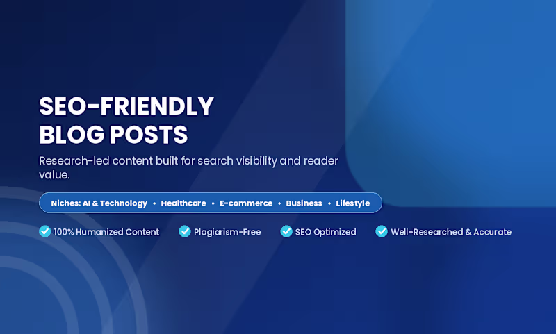 Cover image for SEO Content Writer, Blog posts, Articles, Copywriting, Technical