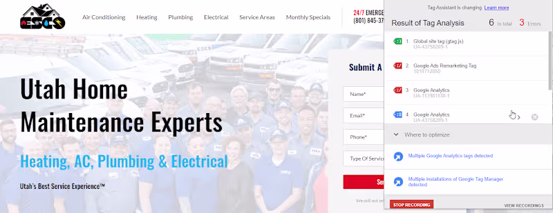 Cover image for Google Ads campaign audit for ESCO company