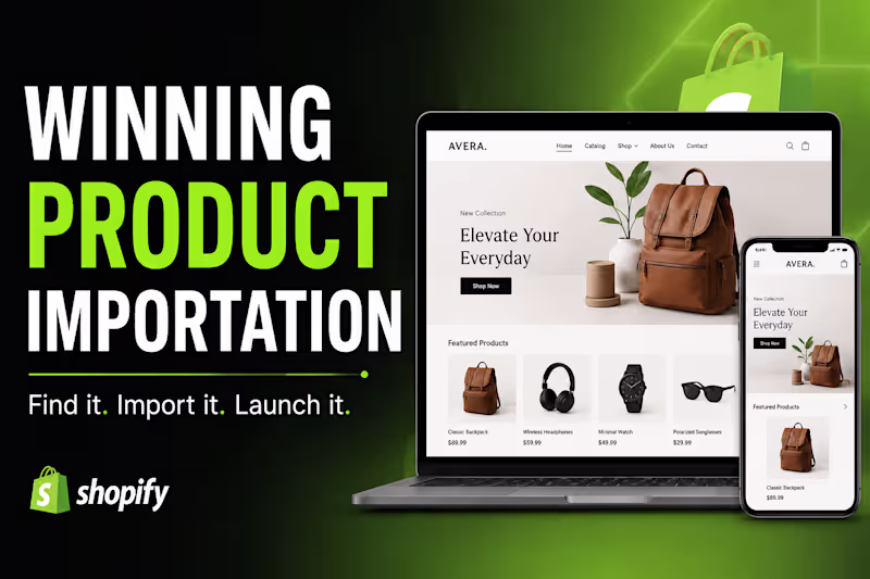 Cover image for Winning Product Import & Shopify Store Setup