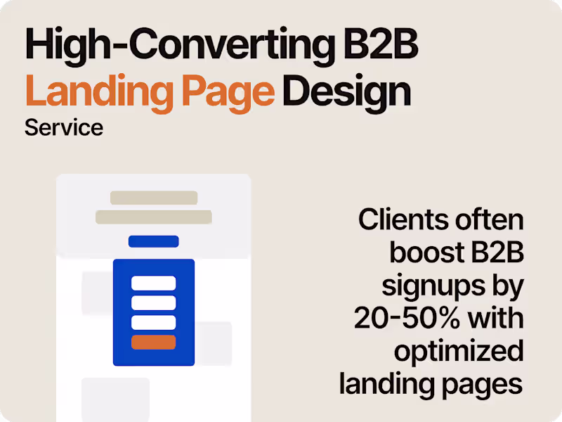 Cover image for B2B Landing Page Design & Conversion Optimization