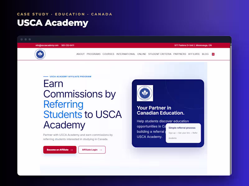 Cover image for USCA Academy: referral programme rebuilt and proven