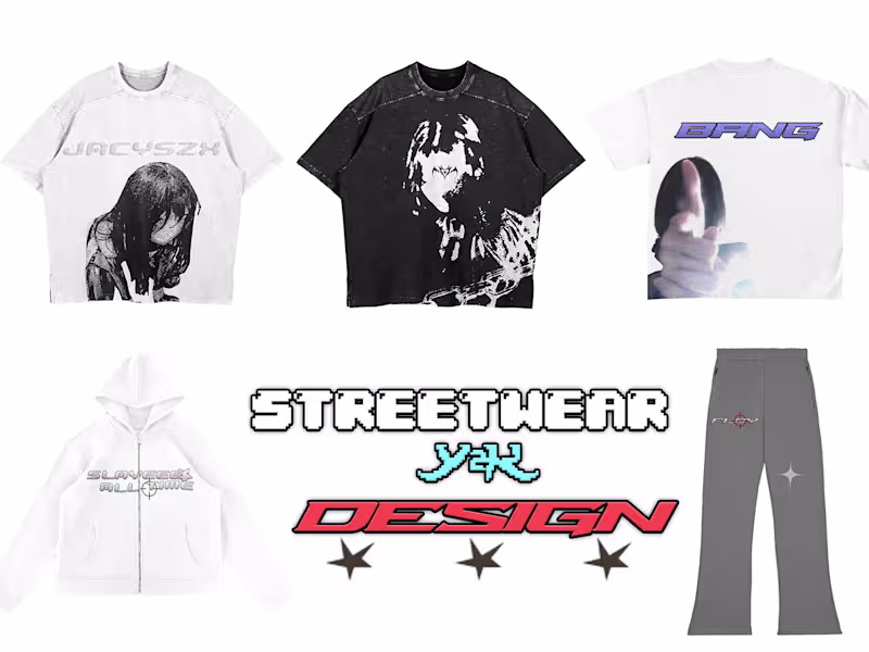 Cover image for I will create streetwear y2k grunge outfit design for your brand