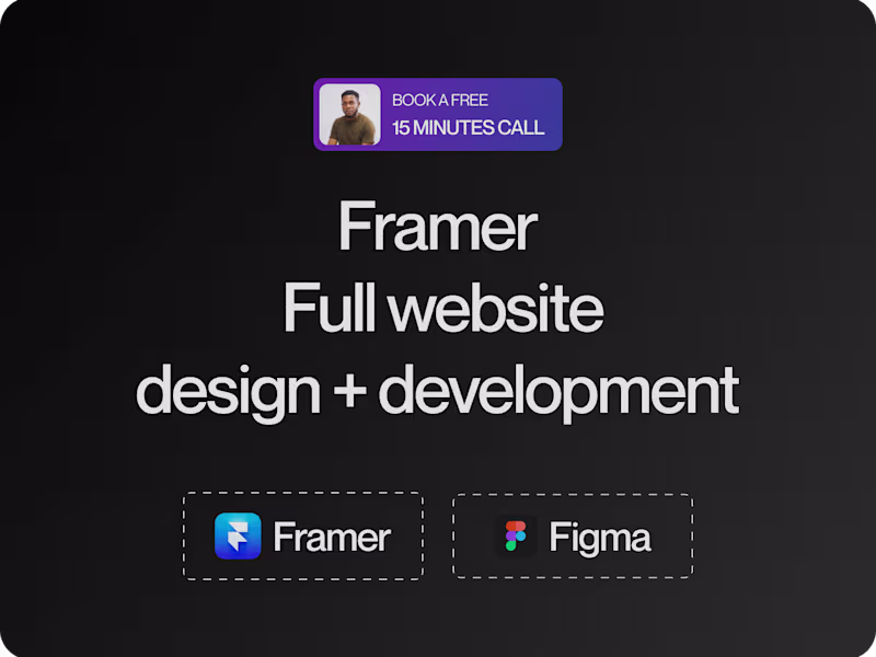 Cover image for Framer full website design and development
