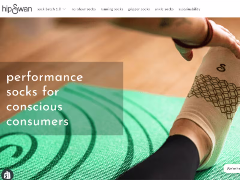 Cover image for hipSwan - eco-friendly socks for yoga, pilates, running and more