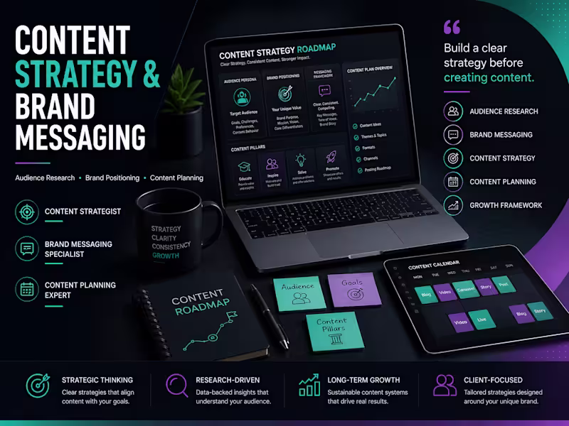 Cover image for Content Strategy & Brand Messaging for Business Growth