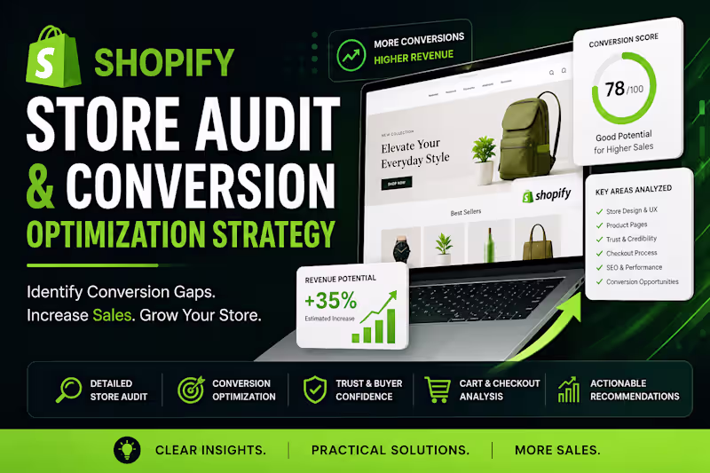Cover image for Shopify Store Audit & Conversion Optimization Strategy