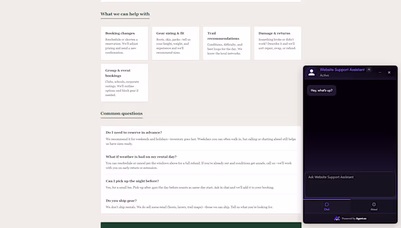 Cover image for AI Website Support Assistant for Customer Questions