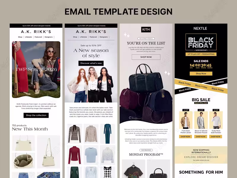 Cover image for EMAIL MARKETING + TEMPLATE DESIGN