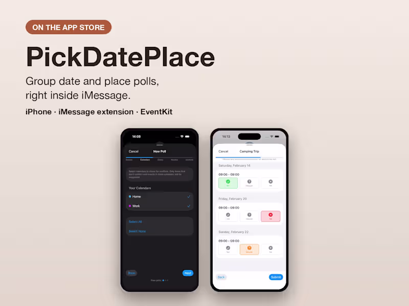 Cover image for PickDatePlace: group date and place