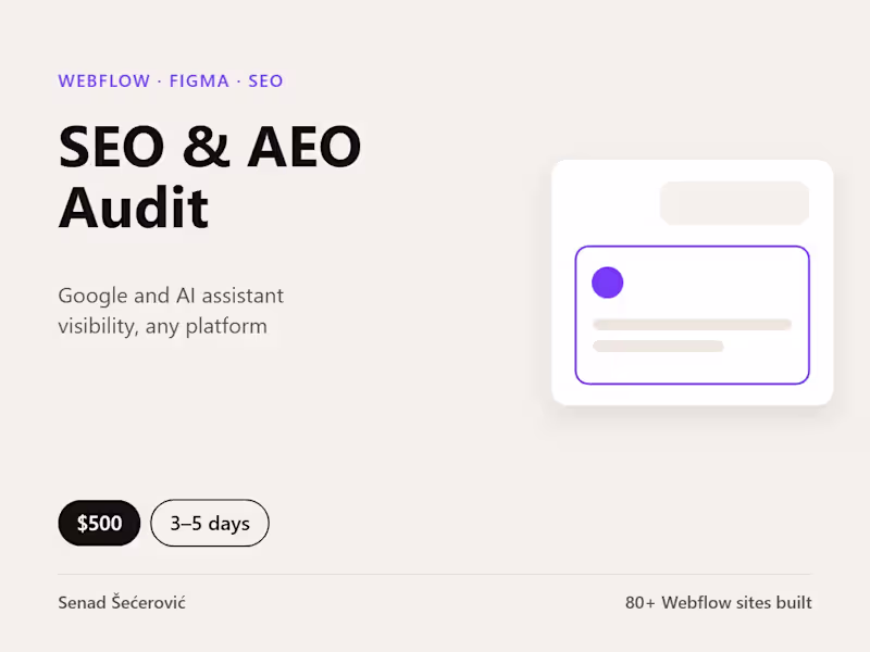 Cover image for SEO & AEO Audit (any platform)