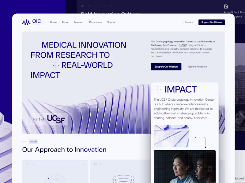 Cover image for UCSF OIC Visual Identity and Digital Experience